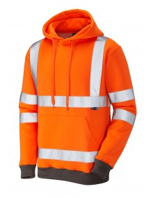 Leo Goodleigh hooded sweatshirt orange High Visibility
